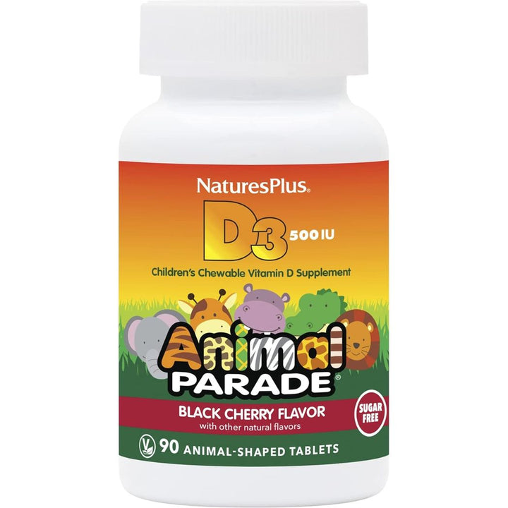 Nature's Plus Animal Parade 500iu Vitamina D3 para niños 90 unidades