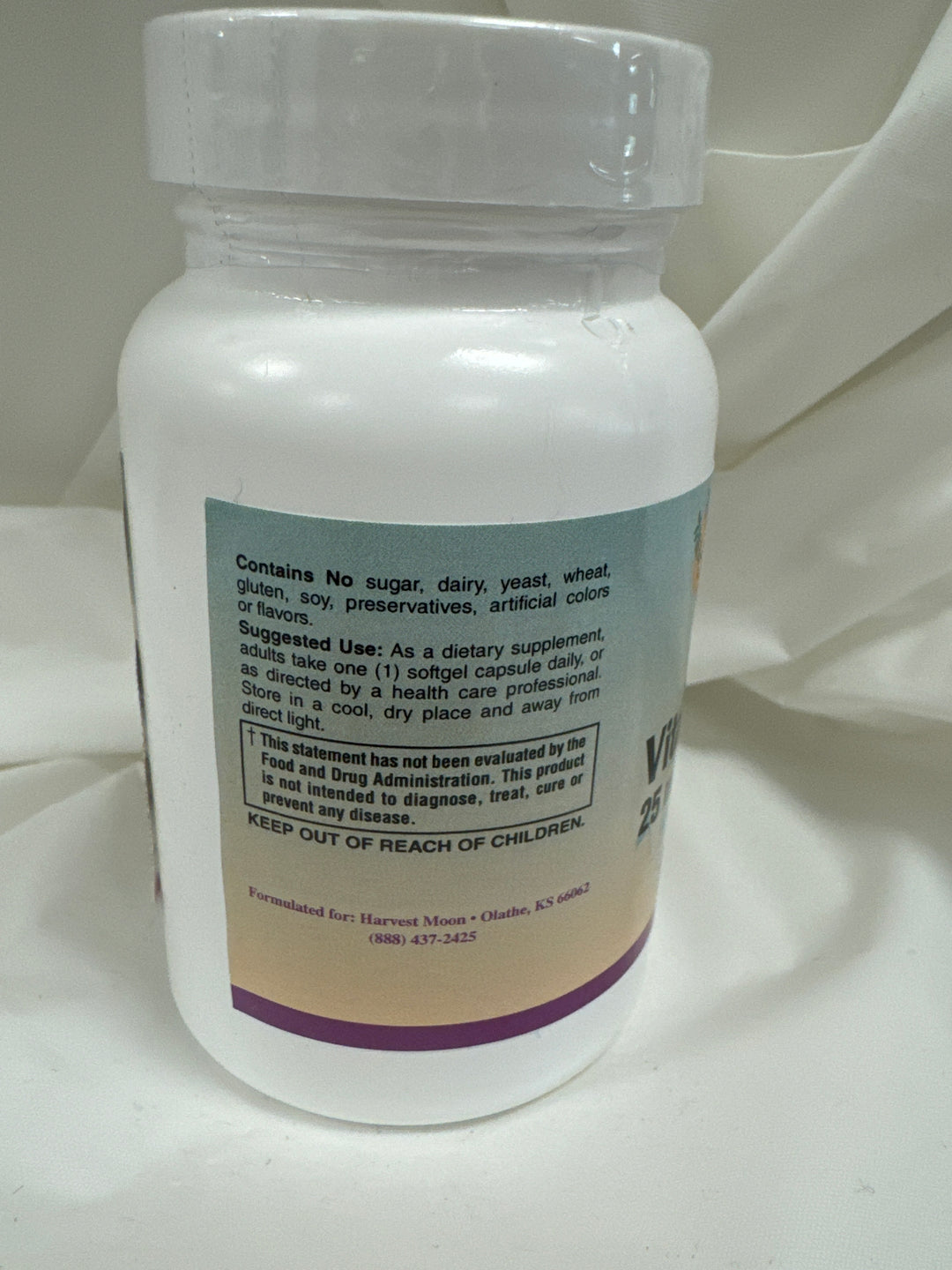 Harvest Moon Vitamin D (Vitamin D-3) 1,000 iu 250 Softgels