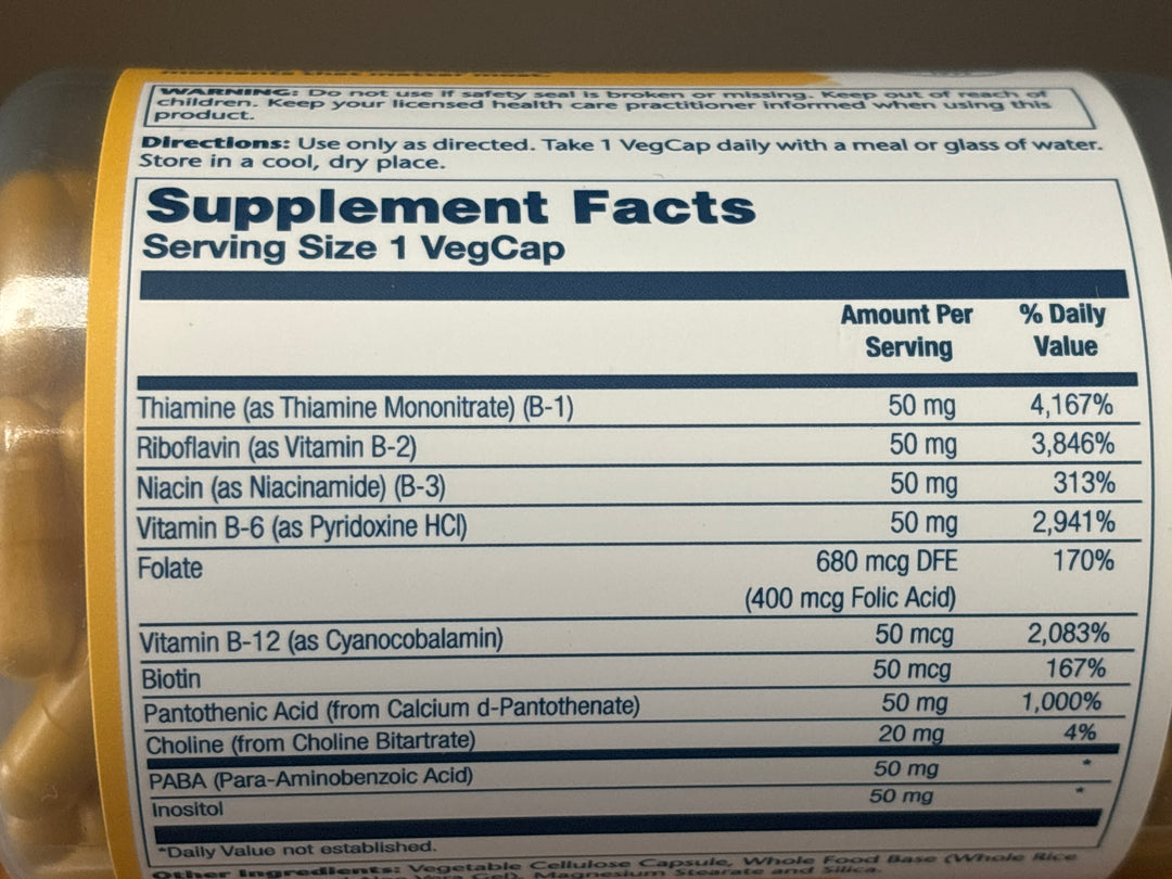 Solaray Vitamin B-Complex 50 --- 250 capsules