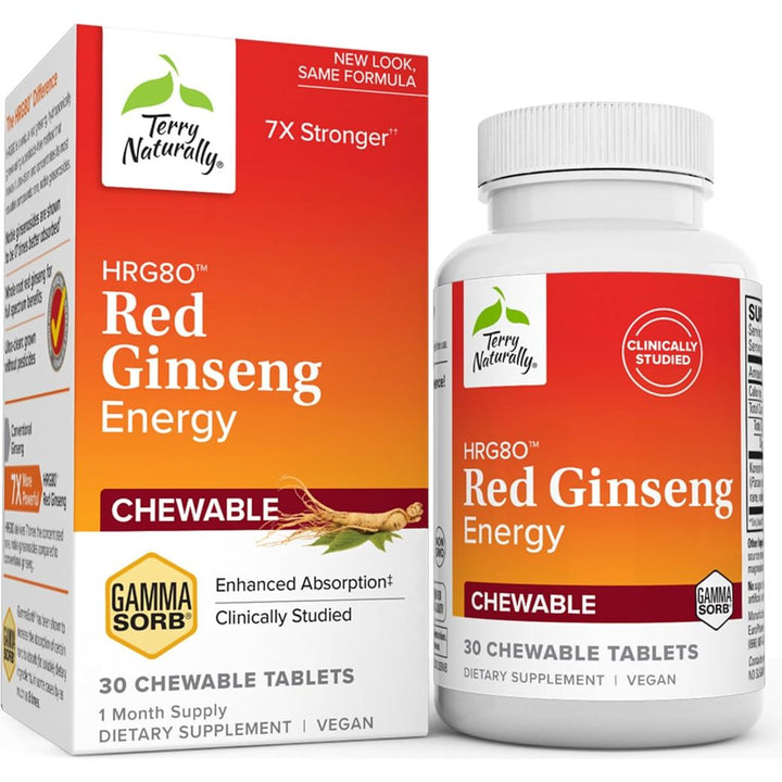 Terry Naturally Ginseng Red HRG80 Energy 30 comprimidos masticables