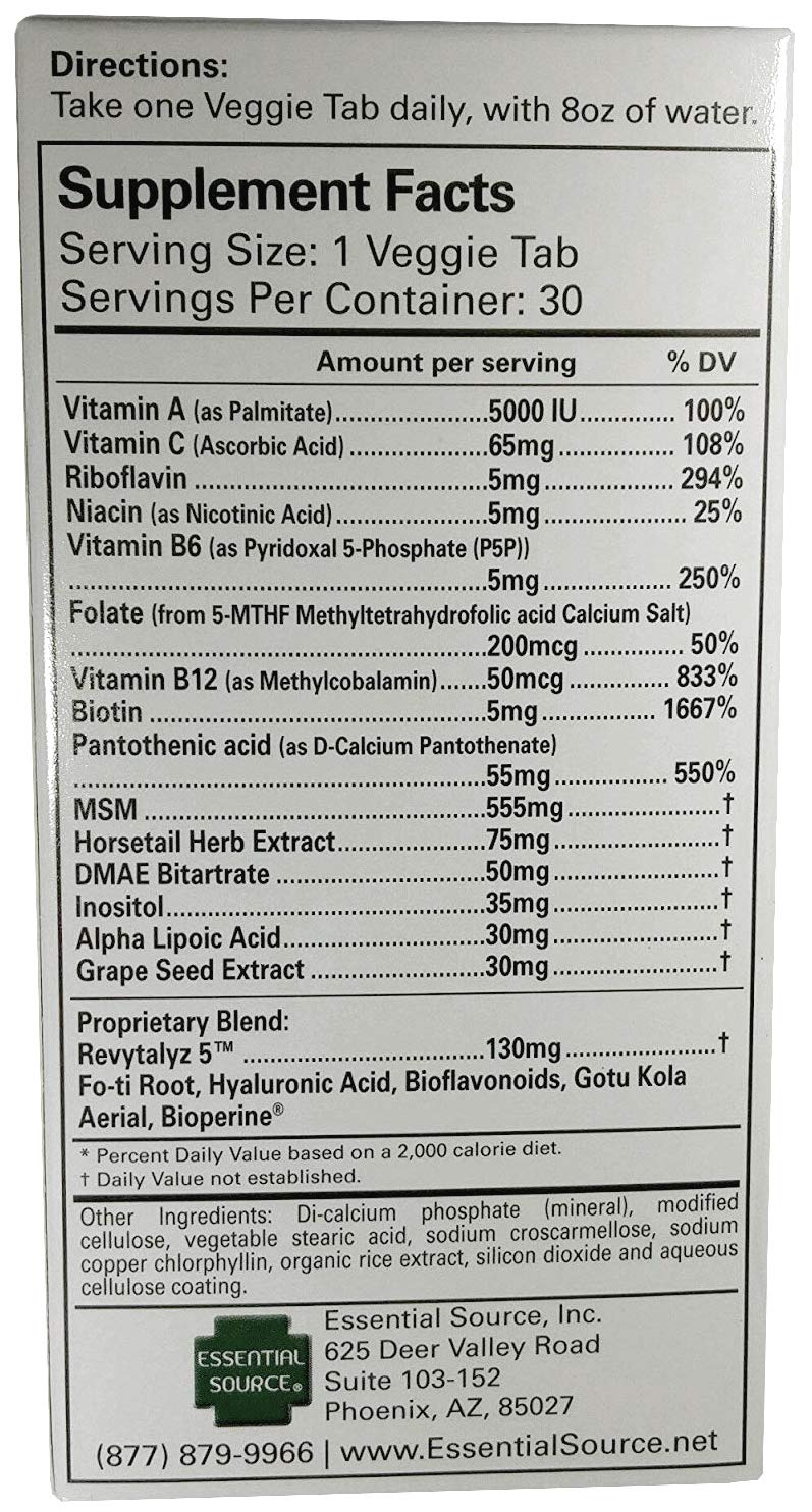 Essential Source Bonita V - Hair Skin and Nails - 30 Vegetarian Tablets