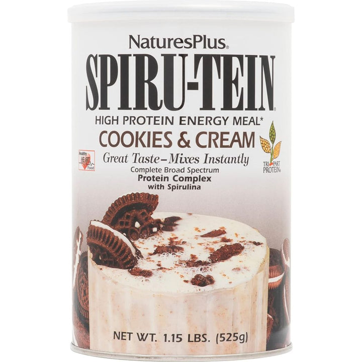 Comida energética con alto contenido proteico SPIRU-TEIN® de Nature's Plus, galletas y crema, 1,06 lb SPIRUTEIN