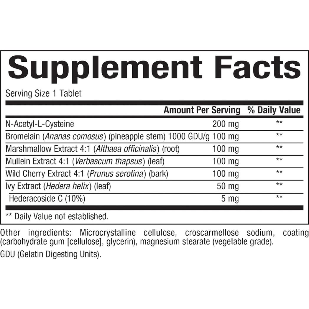 Natural Factors Lung, Bronchial & Sinus Health 90 tablets