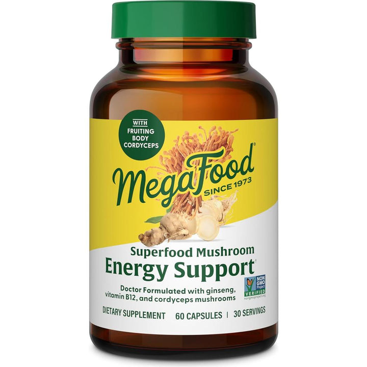 MegaFood Superfood Mushroom Energy Support 60 Capsules 30 Servings