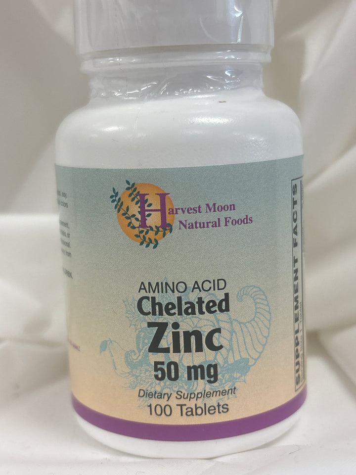 Harvest Moon Zinc (Chelated) 50mg - 100 Tablets