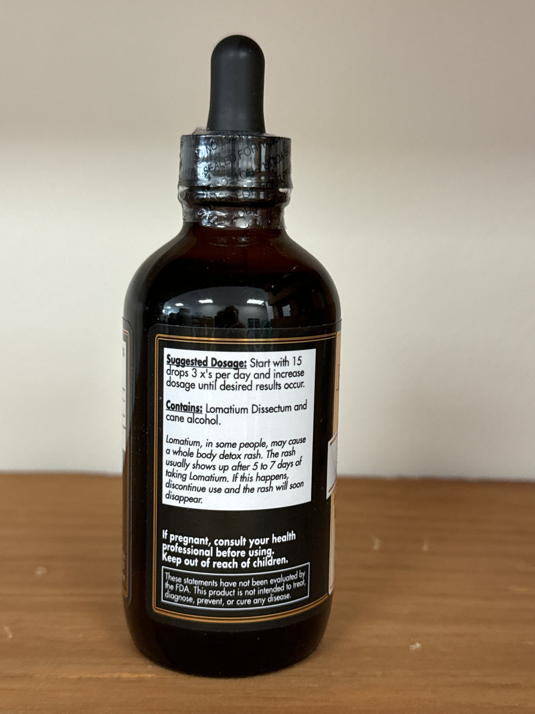 LDM-100 lomatium dissectum tincture 4 fluid oz LDM100