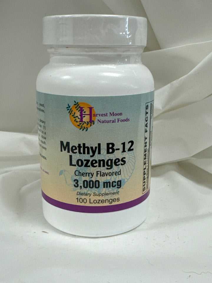 Harvest Moon Vitamin B-12 as Methylcobalamin  3000 mcg 100 Lozenges