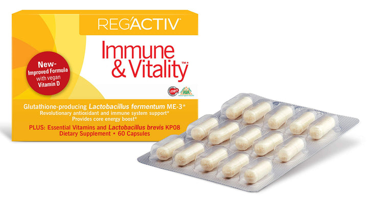 Reg'Activ Immune & Vitality 60 capsules Essential Formulas