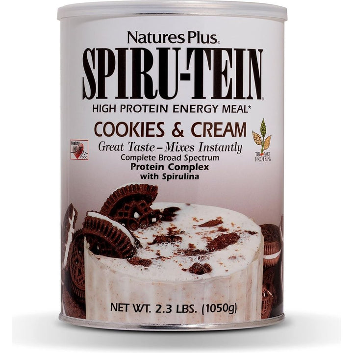 Comida energética con alto contenido proteico SPIRU-TEIN® de Nature's Plus, galletas y crema, 2,12 lb SPIRUTEIN