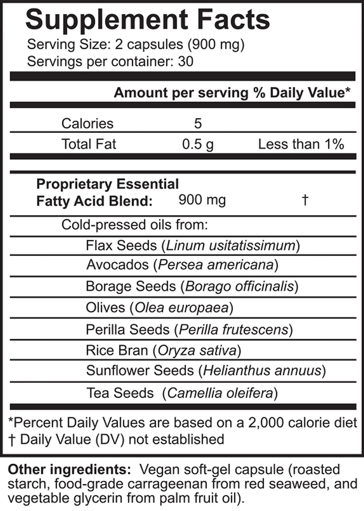 Dr. Ohhira's Essential Formulas Vegan Omega 3, EFA and Fish Oil Alternative, 60 Capsules Essential Formulas