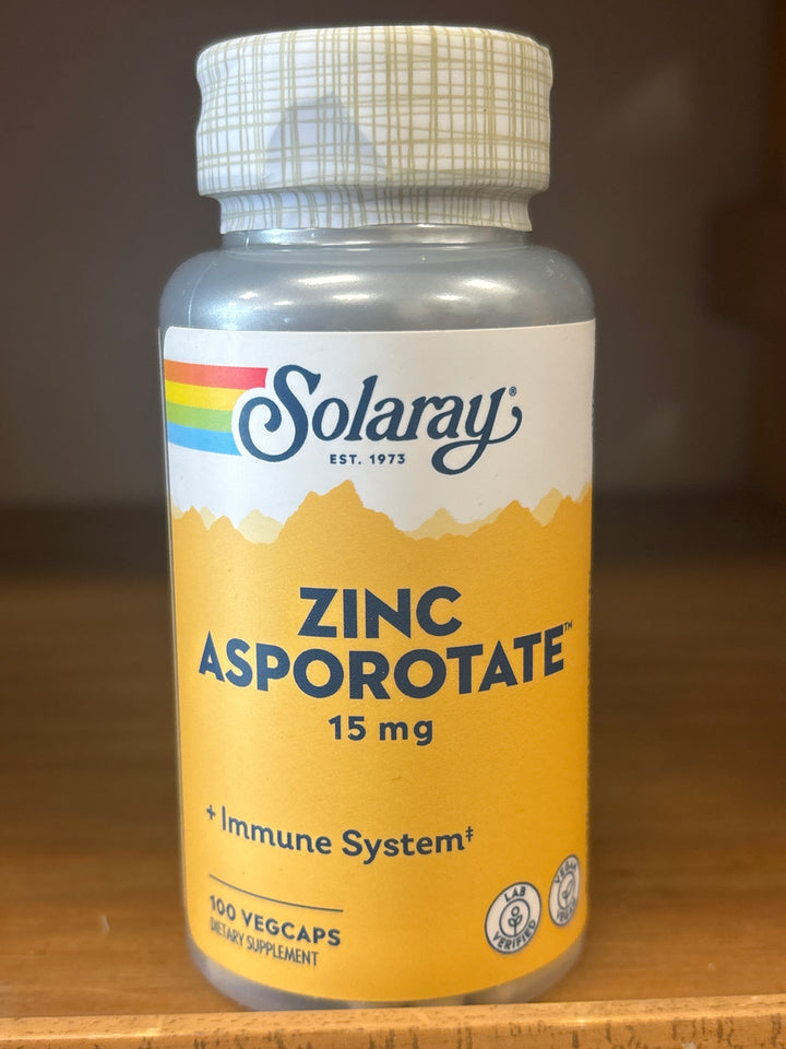 Solaray Zinc Asporotate 15 mg - 100 capsules