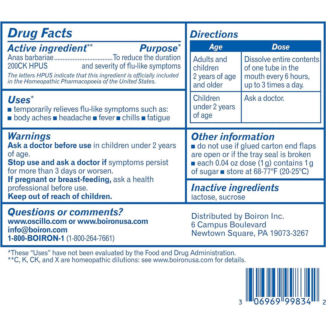 Boiron Oscillococcinum 12 Dosis