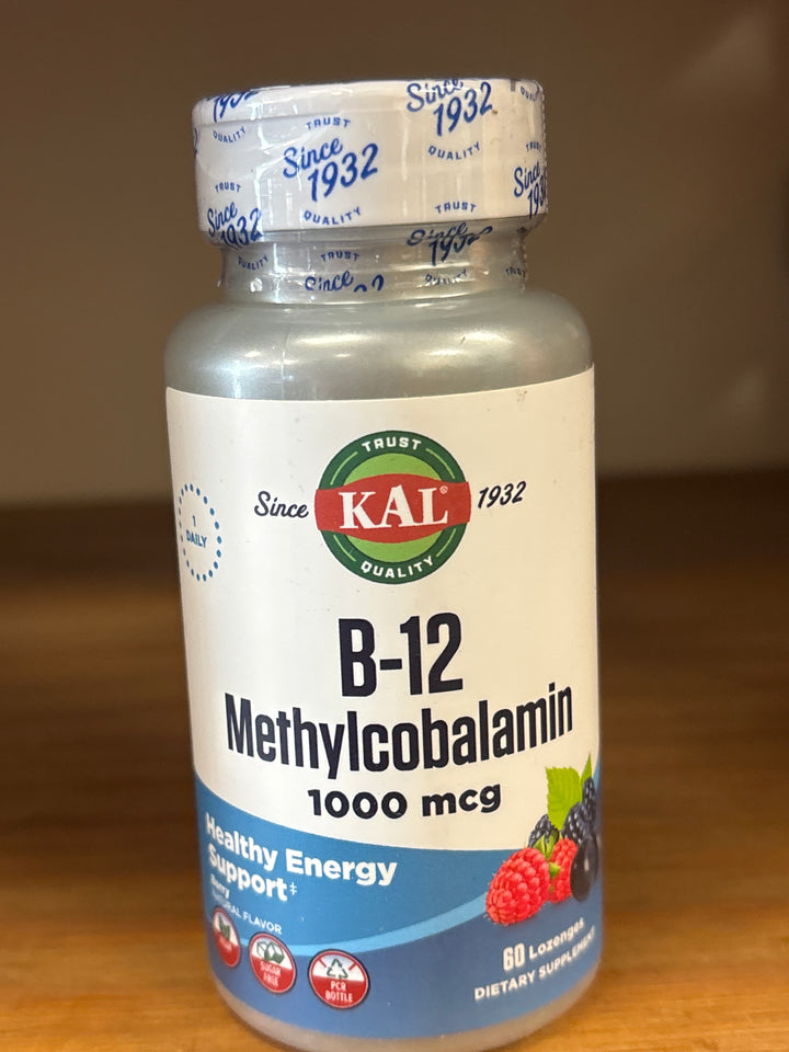 KAL Vitamin B12 Methylcobalamin - 60 Lozenges -  Berry