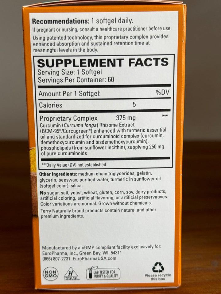 Terry Naturally CuraMed 375 mg 60 softgels