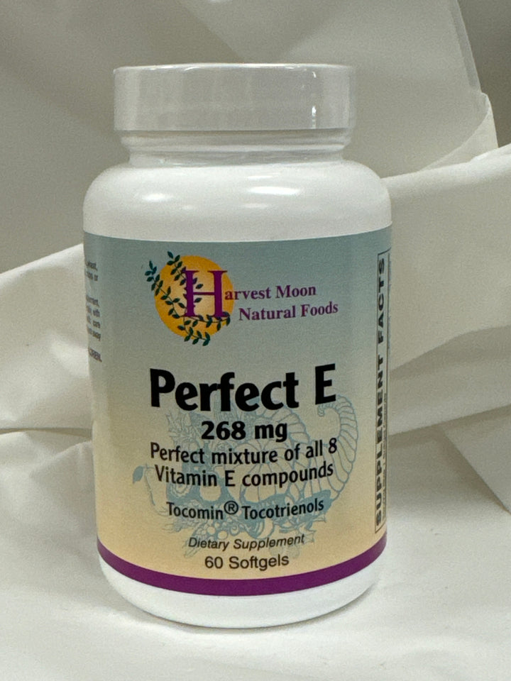 Harvest Moon Perfect E  8 Vitamin E Compounds  60 gels Tocotrienol / Tocopherol Combo