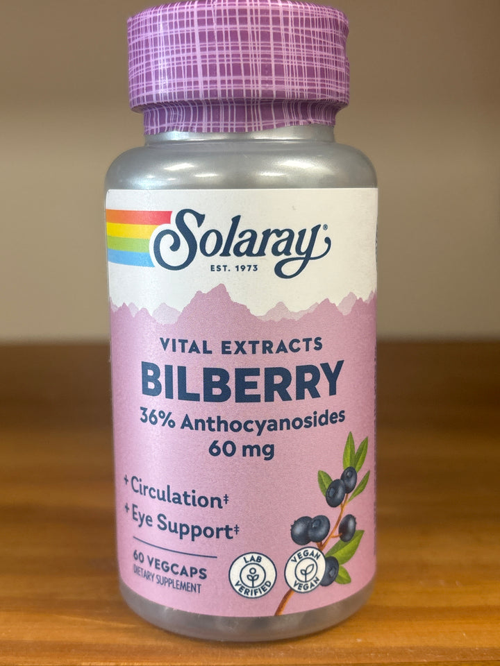 Solaray  Bilberry Extract 60mg - 60 capsules