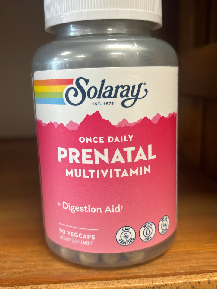 Solaray Once Daily Prenatal Multivitamin with Iron & DHA 90 VegCaps