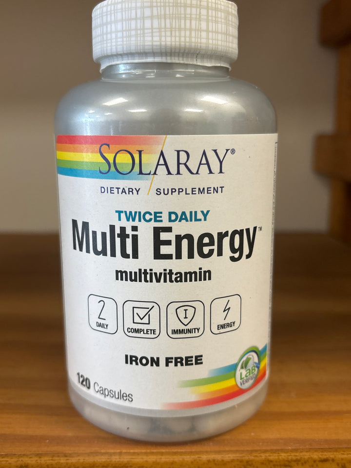 Solaray Twice Daily Multi Energy  Multivitamin - 120 Capsules