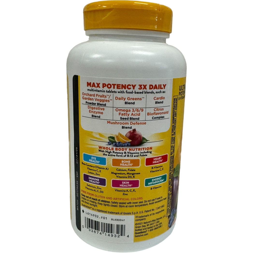 Nature's Way Alive! Max3 Daily Multivitamin No Added Iron 180 tablets