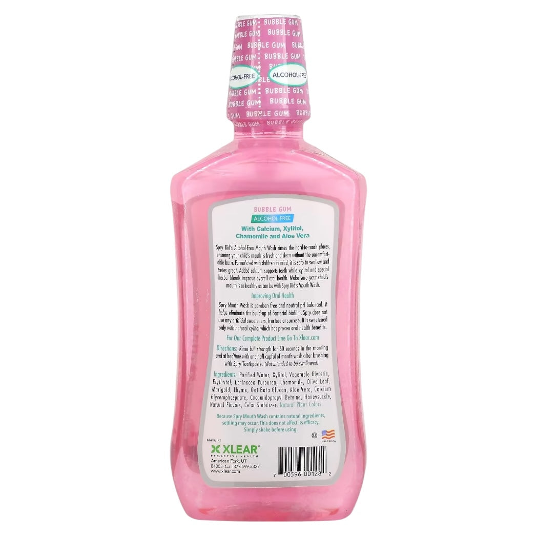 XLEAR Spry Kid’s Bubble Gum Mouthwash 16oz