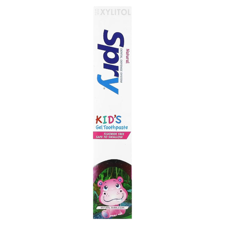 XLEAR Spry Kid’s Bubblegum Gel Toothpaste, Fluoride-Free 5oz