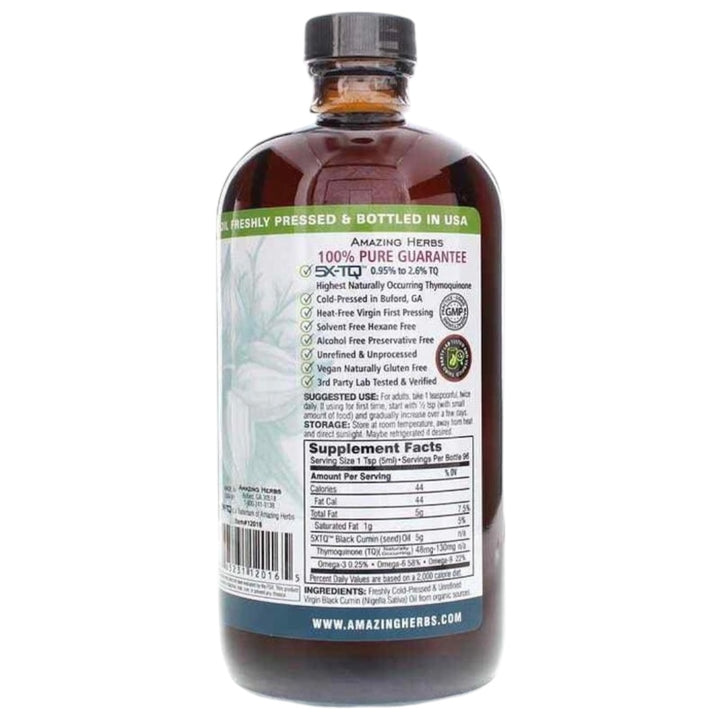 Amazing Herbs PREMIUM Black Seed Oil 8oz