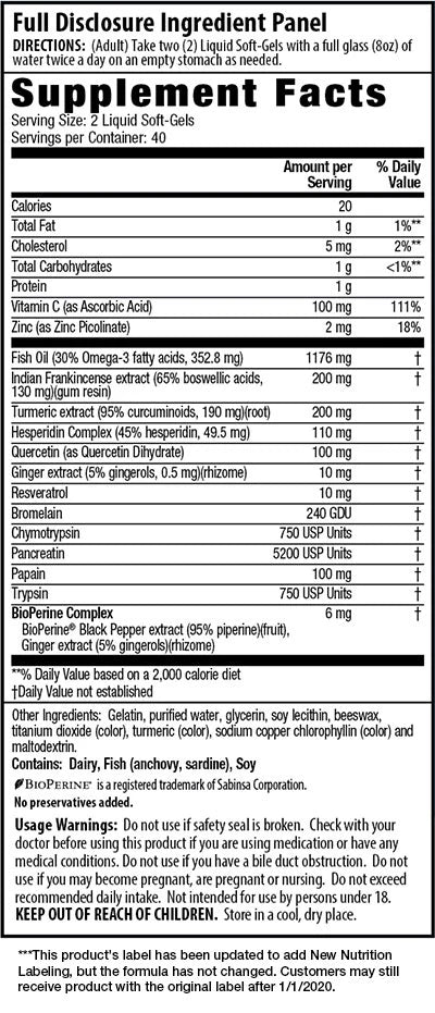 Irwin Naturals Inflamma-Less 80 Liquid Soft-Gels InflammaLess