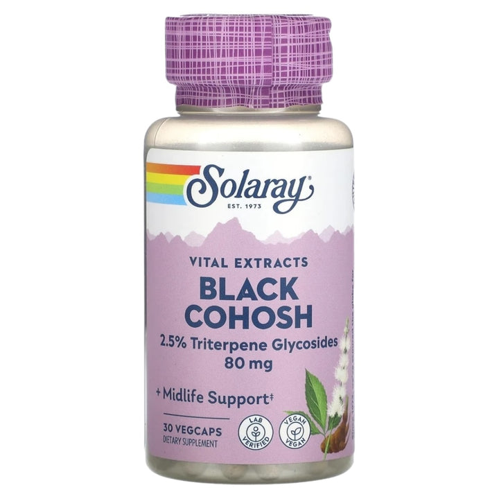 Solaray Black Cohosh Root Extract One Daily 80 mg 30 capsules