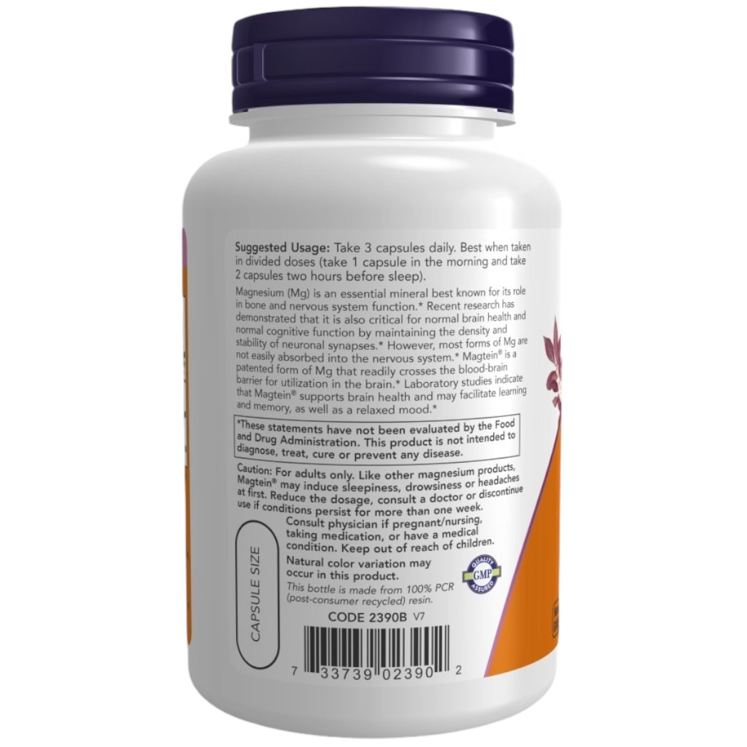 Now Foods Magtein® Veg 90 Capsules