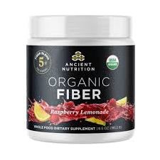 Fibra orgánica de Ancient Nutrition, limonada de frambuesa de 6,5 oz