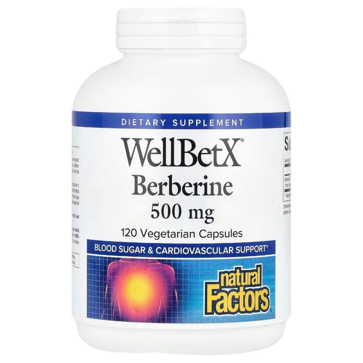 Natural Factors, WellBetX, Berberina, 500 mg, 120 cápsulas vegetarianas 