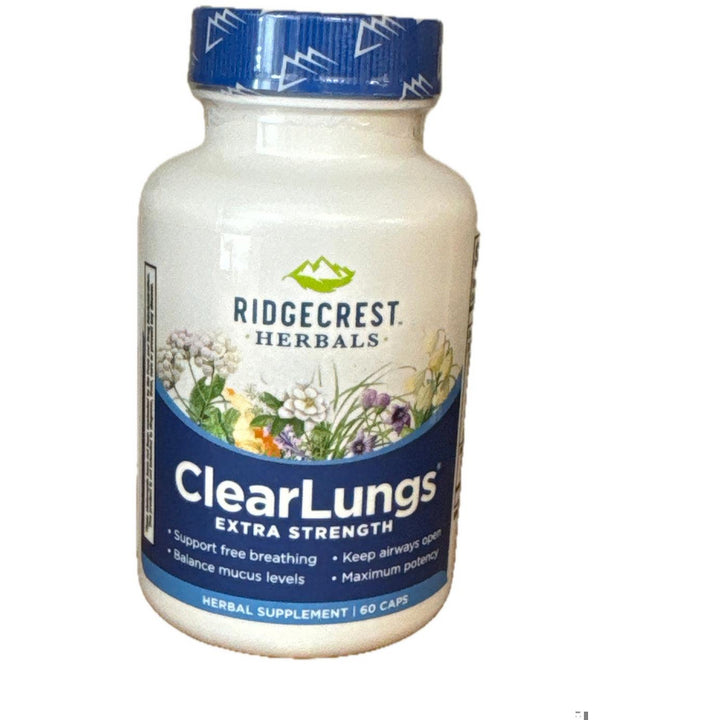 ClearLungs de Ridgecrest Herbals: potencia extra, 60 cápsulas