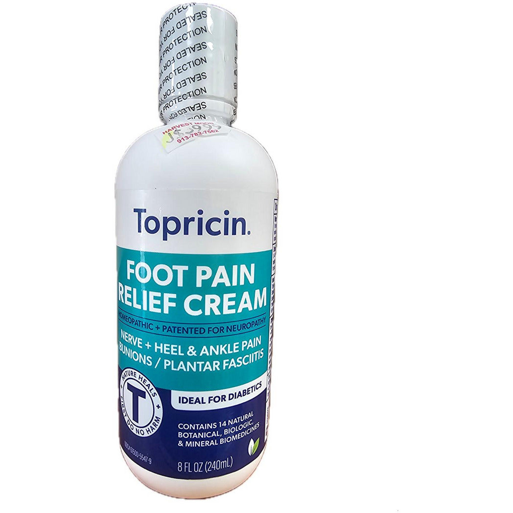 Topricin Foot Therapy Cream 8 oz Bottle