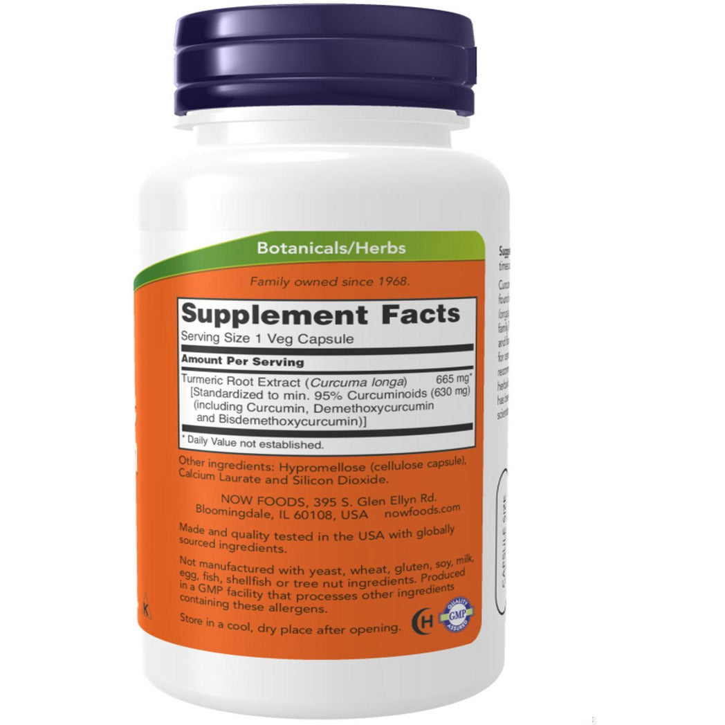 NOW Foods Curcumin 665 mg de curcuminoides totales - 60 Vcaps®