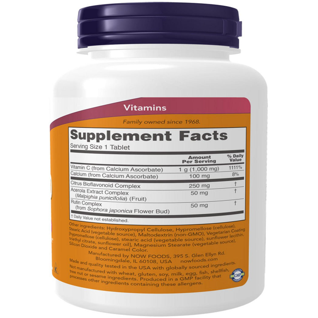 Complejo de vitamina C-1000 de NOW Foods, 90 comprimidos tamponados