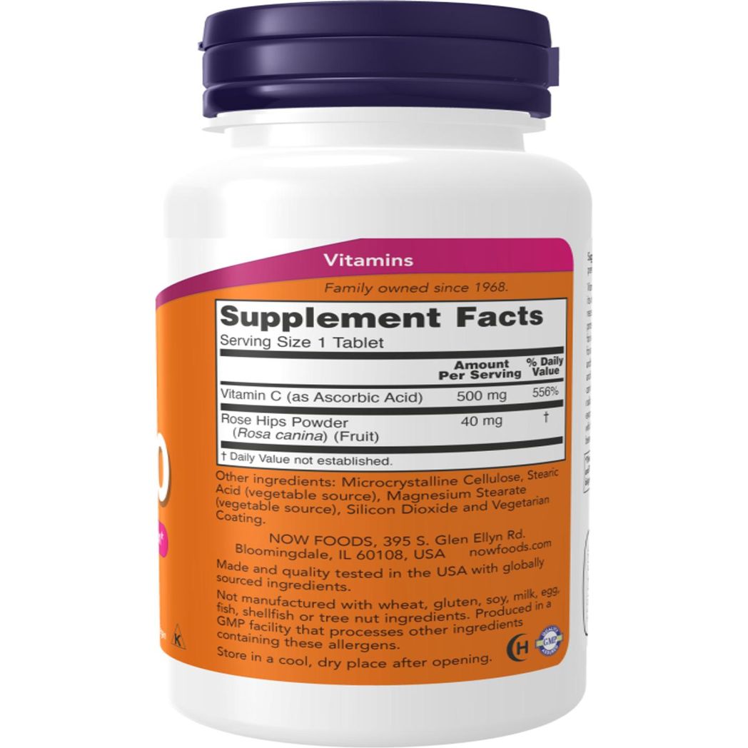 NOW Foods Vitamina C-500 100 comprimidos