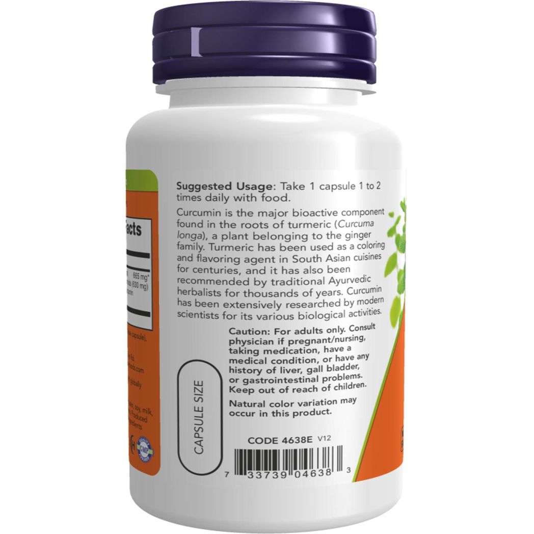 NOW Foods Curcumin 665 mg de curcuminoides totales - 60 Vcaps®