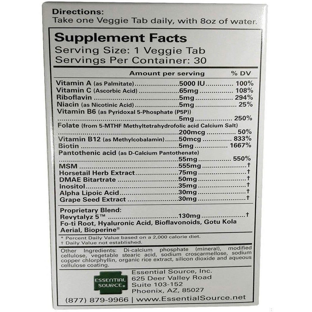 Essential Source Bonita V - Hair Skin and Nails - 30 Vegetarian Tablets