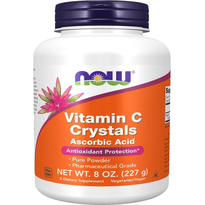 Cristales de vitamina C en polvo de NOW Foods, 8 oz.