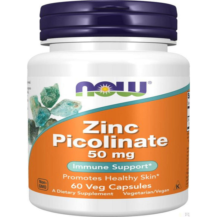 Picolinato de zinc de NOW Foods, 50 mg, 60 cápsulas