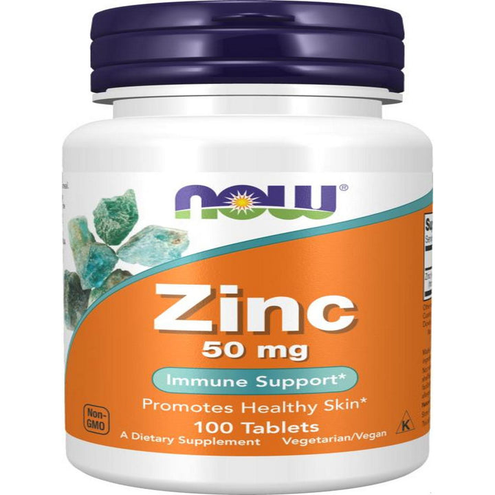 NOW Foods Zinc 50 mg 100 comprimidos