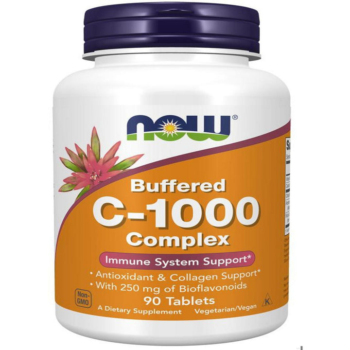 Complejo de vitamina C-1000 de NOW Foods, 90 comprimidos tamponados