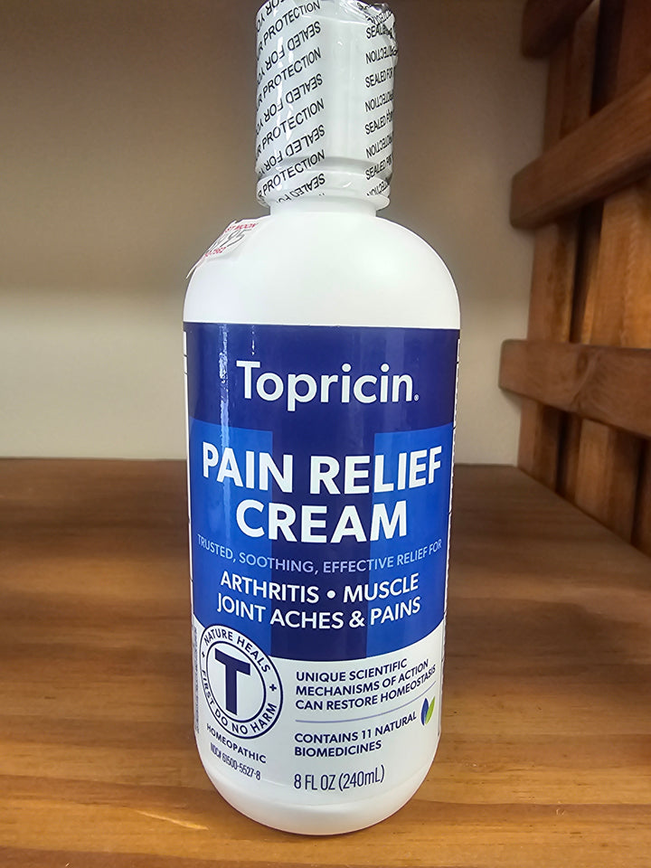 Topricin Pain Relief Cream 8 oz Bottle