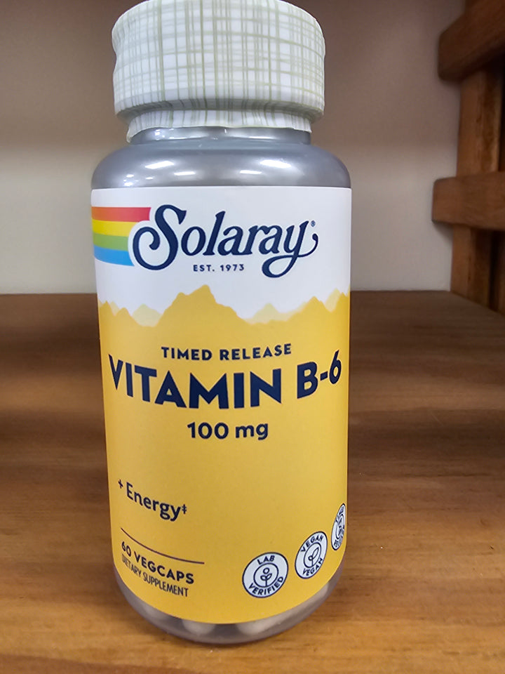 Solaray B-6 100 Two Stage Time Release 60 vegicaps 100 mg