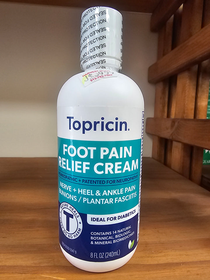 Topricin Foot Therapy Cream 8 oz Bottle