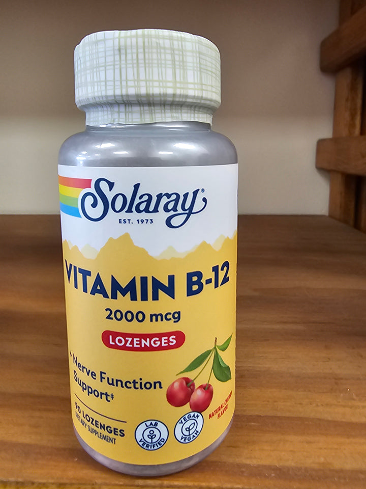 Solaray Vitamin B-12 2000mcg - 90 lozenges