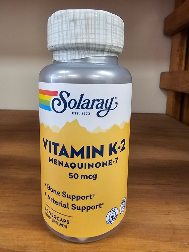 Solaray Vitamin K-2 Menaquinone-7, 50 mcg, 60 VegCaps