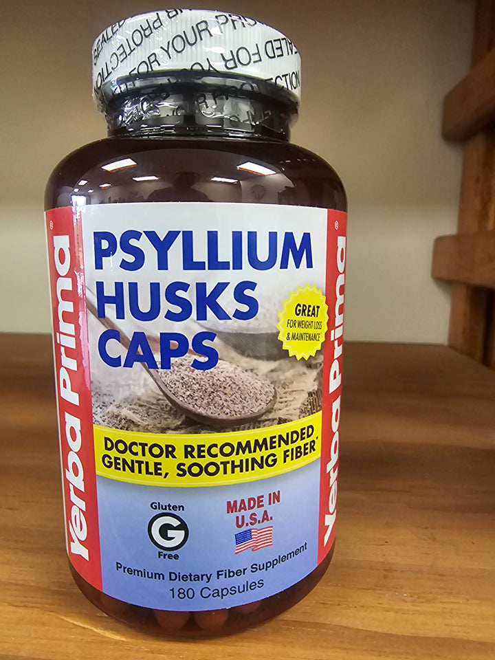 Yerba Prima Psyllium Husks Caps, 625 mg, 180 capsules