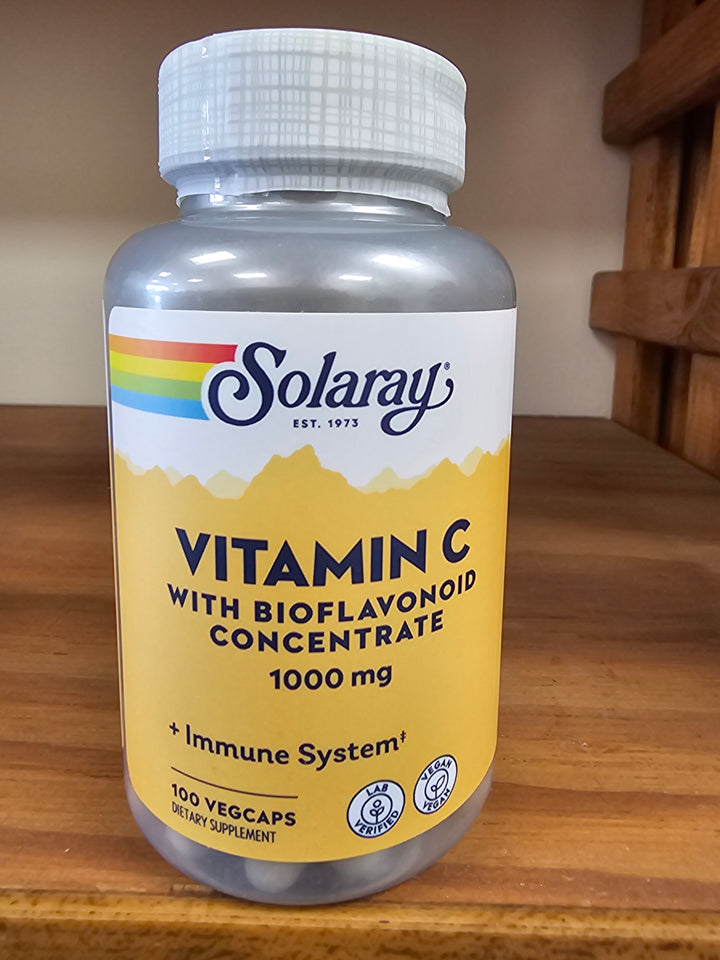 Solaray Vitamin C - 1000 mg  w/ Rose Hips, Acerola, Bioflavonoids 100 caps